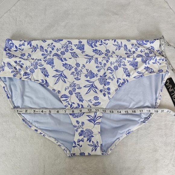 Catalina 3X High-Waist Blue Floral Bikini Bottoms UPF50+ NWT Swim - Picture 7 of 10